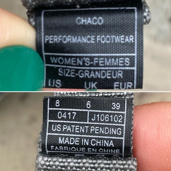 Chaco ZX2 gray Classic sandals size 8 - Picture 15 of 16